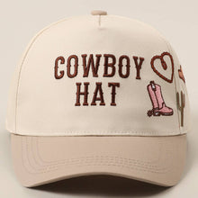 Load image into Gallery viewer, Cowboy Hat Cactus Heart Embroidery Trucker Hat
