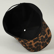Load image into Gallery viewer, Cowboys Club Embroidered Patch Leopard Brim Trucker Hat
