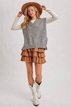 Load image into Gallery viewer, Kendall faux suede ruffle skirt (camel)
