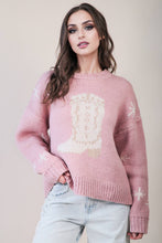 Load image into Gallery viewer, Shania Boot Knit Sweater (pink)
