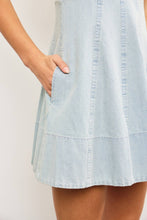 Load image into Gallery viewer, Hailey braided light denim dress
