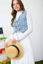 Load image into Gallery viewer, Alice Floral Denim Vest

