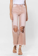 Load image into Gallery viewer, Leslie 90’s distressed relaxed fit crop flare jeans
