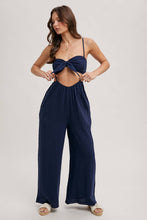 Load image into Gallery viewer, Sandra suspender pant jumpsuit set (navy)
