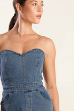 Load image into Gallery viewer, Danielle denim wide leg jumpsuit
