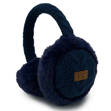 Load image into Gallery viewer, Cable Knitted Faux Fur Ear Muffs
