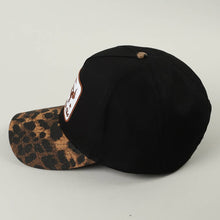Load image into Gallery viewer, Cowboys Club Embroidered Patch Leopard Brim Trucker Hat

