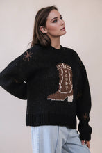Load image into Gallery viewer, Shania Boot Knit Sweater (black)
