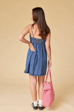 Load image into Gallery viewer, Clara Denim Bow tie dress
