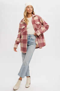 Dolly plaid brushed flannel Shacket