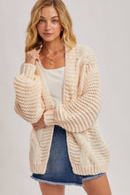 Load image into Gallery viewer, Maisie cable knit cardigan (cream)
