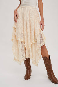 Maddy lace skirt (cream)