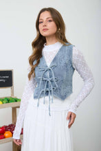 Load image into Gallery viewer, Alice Floral Denim Vest

