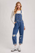 Load image into Gallery viewer, Della dark denim overalls
