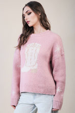 Load image into Gallery viewer, Shania Boot Knit Sweater (pink)

