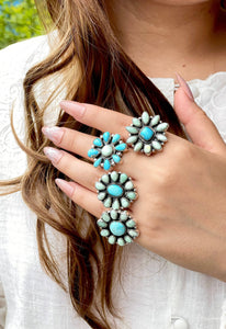 Magnolia White Water Turquoise & Paloma Ring