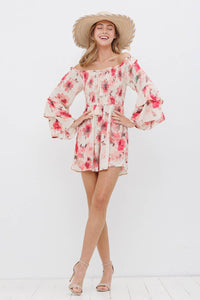 Victoria Floral Smocked Romper