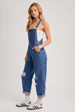 Load image into Gallery viewer, Della dark denim overalls
