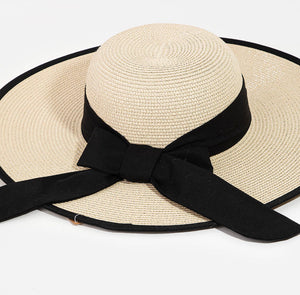 Straw Ribbon Strap Sun Hat