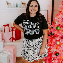 Load image into Gallery viewer, Black Full of Holiday Spirit Tee
